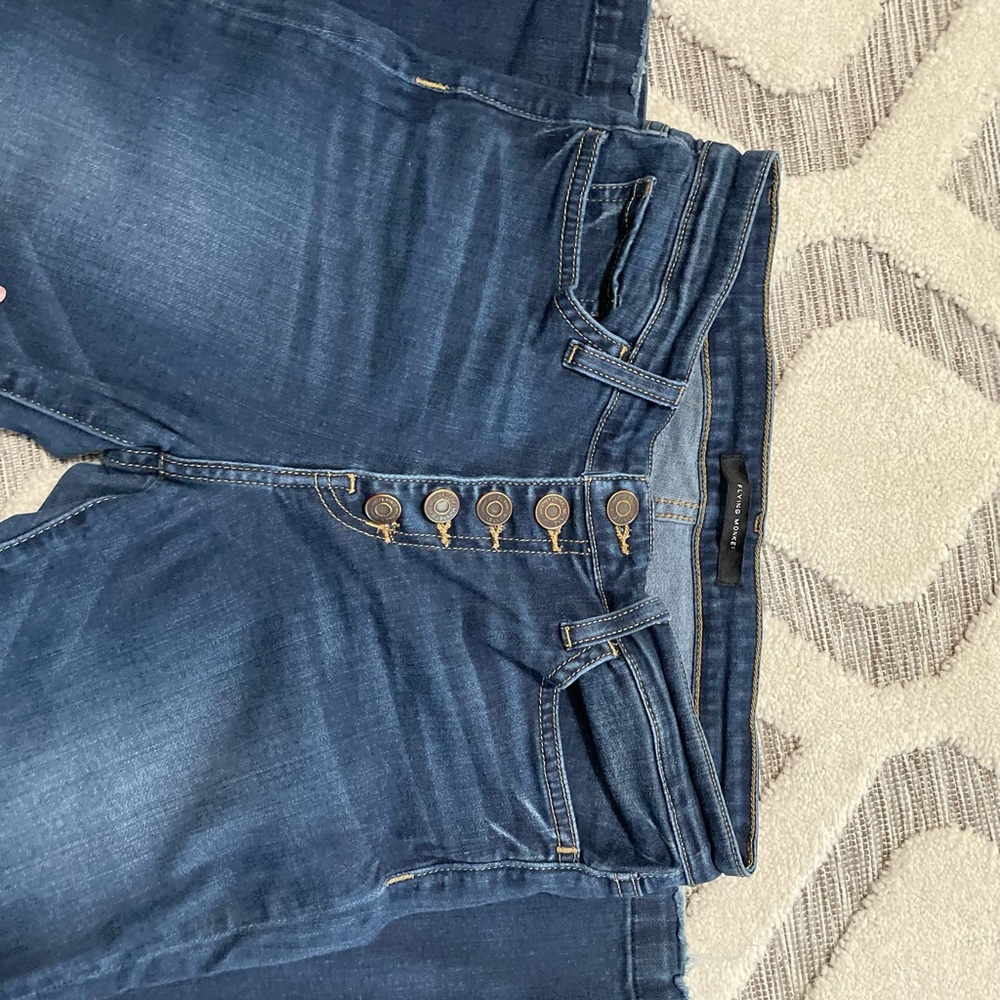 Flying Monkey Mid Rise Flare Jeans